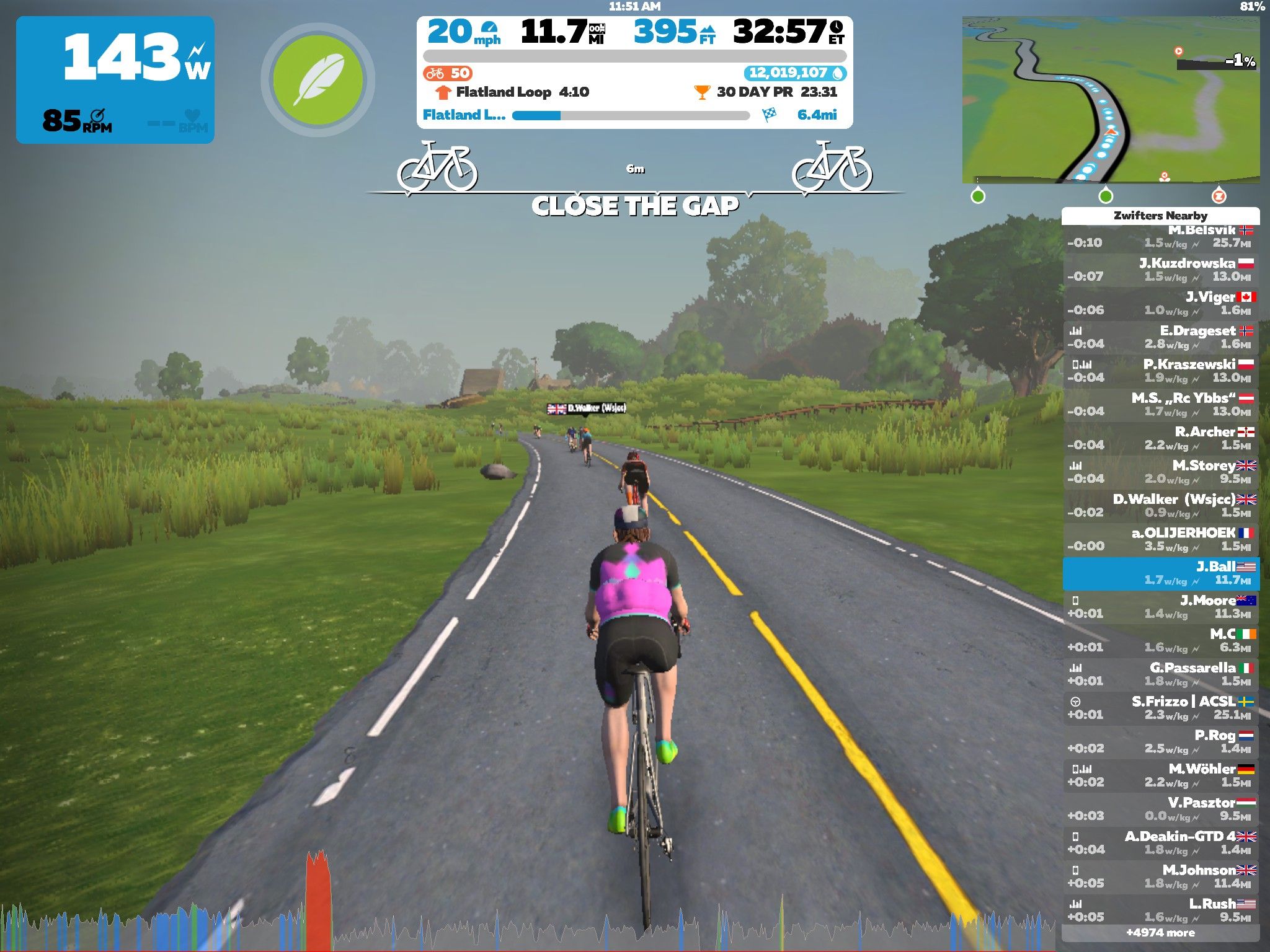 Zwift screenshot