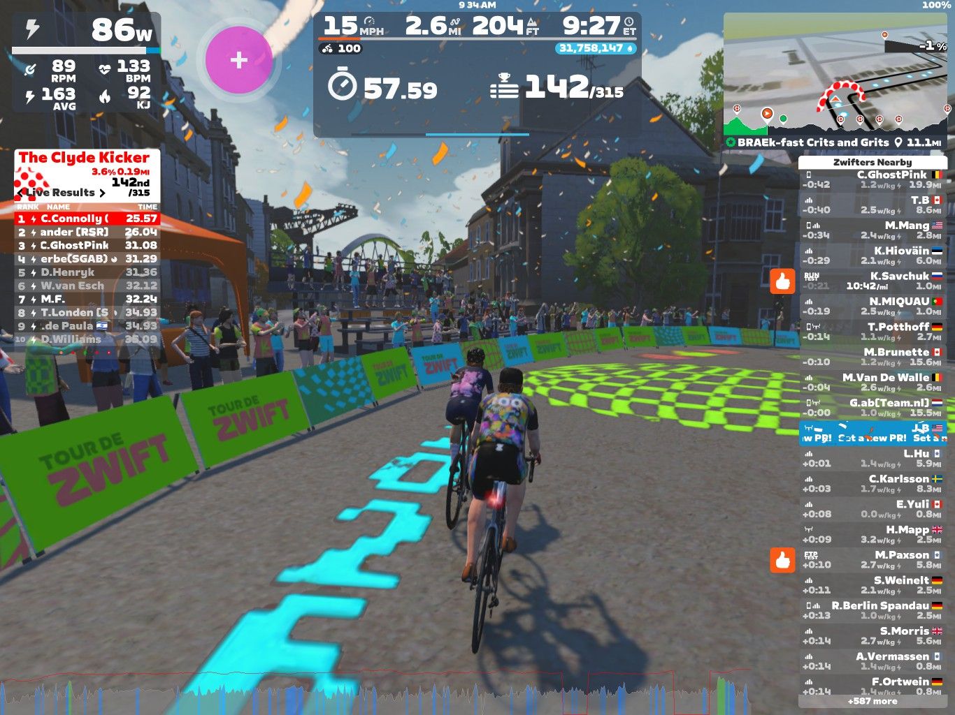 A group of cyclists participating in the 